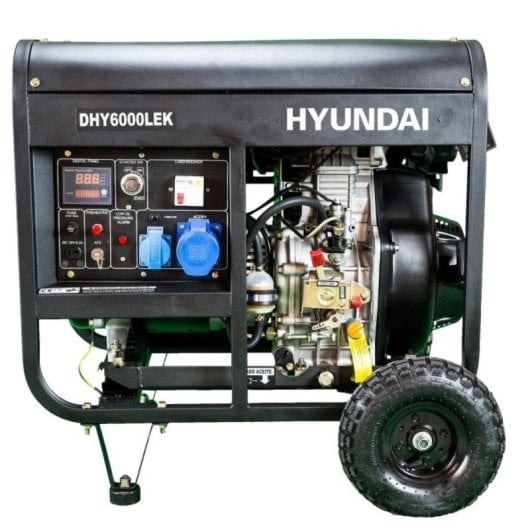 Generador Diésel Hyundai DHY6000LEK Pro Motor 4T Inyección Directa Monofásico Abierto 5,5KW