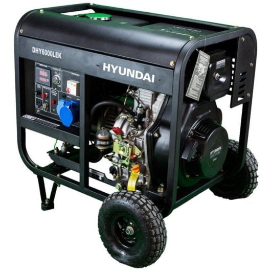 Generador Diésel Hyundai DHY6000LEK Pro Motor 4T Inyección Directa Monofásico Abierto 5,5KW