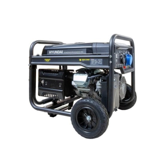 Generador Gasolina Hyundai Arranque Eléctrico Protección AVR Pantalla LED Ruedas Monofásico 8,5Kw