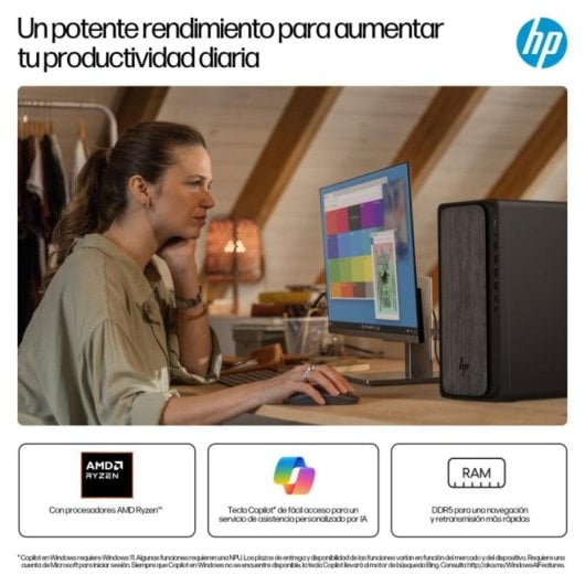 HP OmniDesk M02-0029ns AMD Ryzen 5 8500G/16GB/512GB SSD/AMD Radeon 740M/FreeDOS