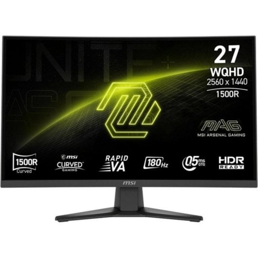 Monitor MSI MAG 275CQF E18 27" WQHD 180Hz Curvo Rapid VA HDR Adaptive-Sync Sin Marco