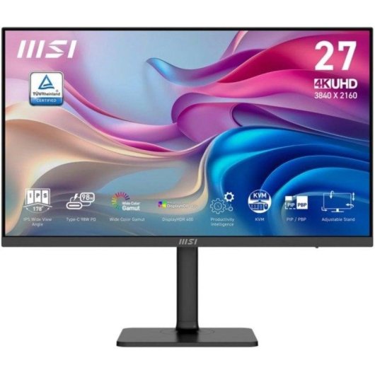 Monitor MSI Modern MD272UPHG 27" UltraHD 4K 60Hz IPS KVM USB-C HDR400 4ms