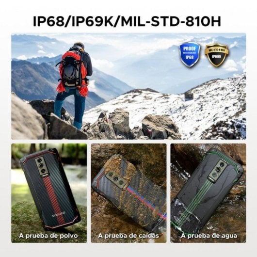 DOOGEE Blade10 Energy Smartphone 4 GB 128 GB Octa-Core 6,56 Zoll 6150 mAh IP68/69K Android 15 Rot