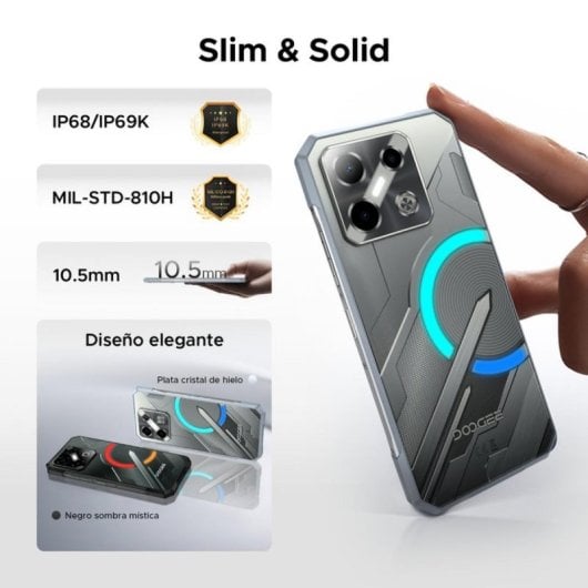 DOOGEE Blade GT Pro 5G Smartphone, 12 GB, 512 GB, 6,72 Zoll, 120 Hz Display, 100 MP Kamera, 5800 mAh Akku, Silber