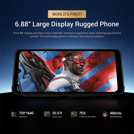 Smartphone FOSSIBOT F112 Pro 5G 6.88" 8GB 256GB 7150mAh NFC Dual SIM Android 14 Azul