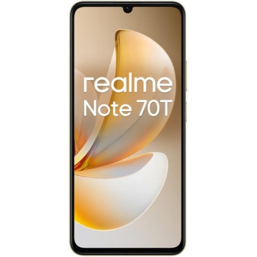 Smartphone realme Note 70T 4GB/128GB 6.74" Batería 6000mAh IA WiFi 5 Android 15 Dorado