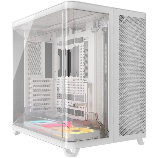 Boîtier Corsair AIR 5400 LX-R LINK Blanc Verre Trempé Triple Chambre RGB