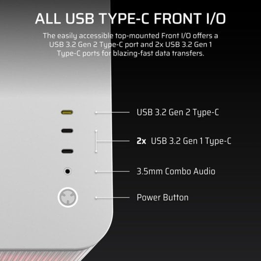 Boîtier Corsair AIR 5400 LX-R LINK Blanc Verre Trempé Triple Chambre RGB