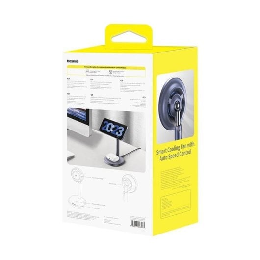 Baseus Orbit 2 Pro Soporte para Smartphone Carga Inalámbrica iPhone Ventilación 20W Gris