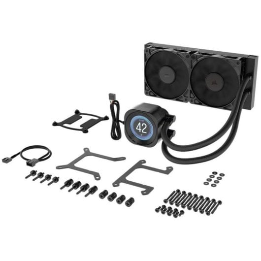 Refrigeración Líquida Corsair Nautilus 240 RS LCD 240mm 2 Ventiladores IPS Negro