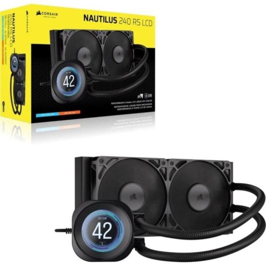 Refrigeración Líquida Corsair Nautilus 240 RS LCD 240mm 2 Ventiladores IPS