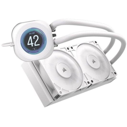 Refrigeración Líquida Corsair Nautilus 240 RS LCD 240mm 2 Ventiladores IPS Branco