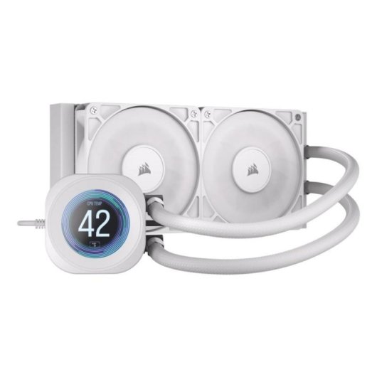 Refrigerazione Liquida Corsair Nautilus 240 RS LCD 240mm 2 Ventole Display IPS Bianco
