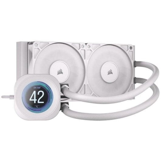Refrigeración Líquida Corsair Nautilus 240 RS LCD 240mm 2 Ventiladores IPS Branco