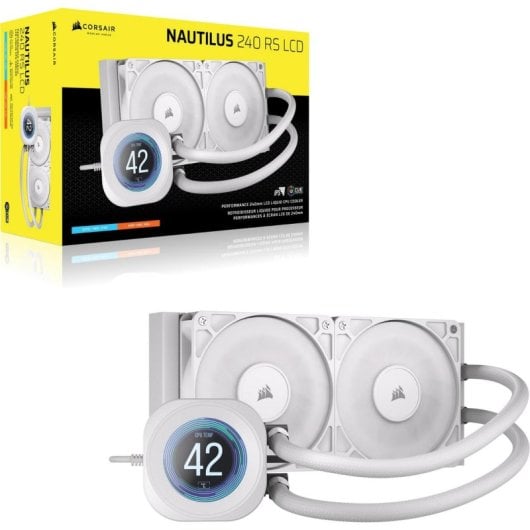 Refrigerazione Liquida Corsair Nautilus 240 RS LCD 240mm 2 Ventole Display IPS Bianco