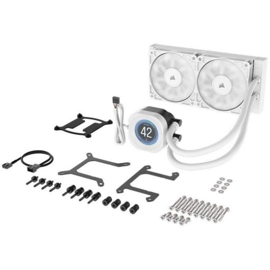 Refrigeración Líquida Corsair Nautilus 240 RS LCD 240mm 2 Ventiladores IPS Branco