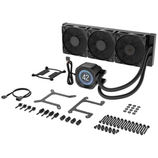 Refrigeracion Liquida Corsair Nautilus 360 RS LCD 360mm 3 Ventiladores PWM Negro