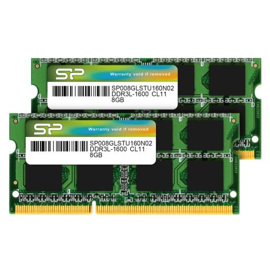 Memoria RAM Silicon Power SP016GLSTU160N22 SODIMM DDR3L 1600MHz 16GB 2x8GB CL11
