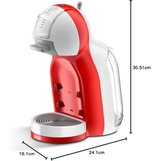 DeLonghi EDG 305 Mini Me Cafetera de Cápsulas Dolce Gusto Blanca/Roja + Cápsulas (3x16uds)