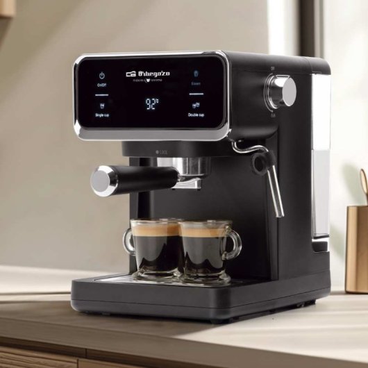 Cafetera Espresso Orbegozo EX 5300 1L 20 bares con vaporizador y panel táctil
