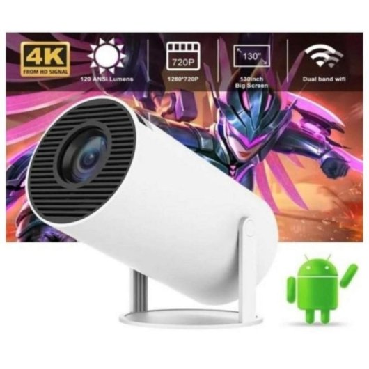 Proyector HY300 4K LCD 120" Portátil + Altavoz Bluetooth TG-384 Extras