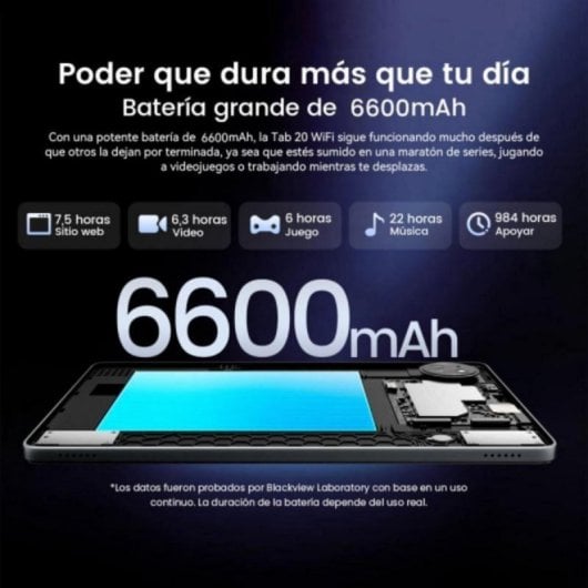 Tablet Blackview TAB 20 WIFI 12GB RAM Streaming Full HD Wi-Fi 5G