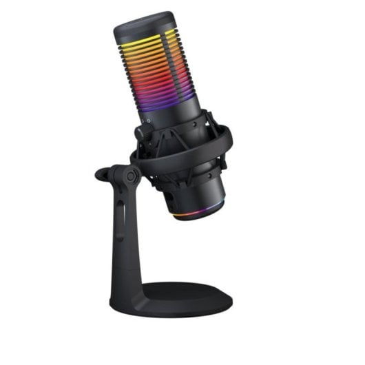 Micrófono PREYON Osprey Scream USB cardioide/omnidireccional con iluminación RGB y shock mount