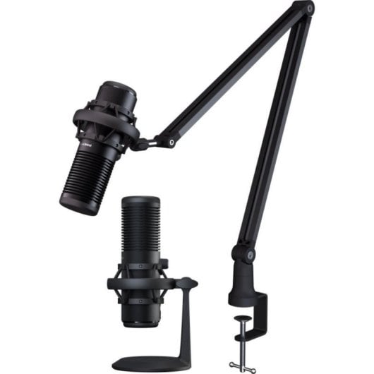 Micrófono PREYON Stork Scream USB cardioide/omnidireccional con shock mount y control de volumen