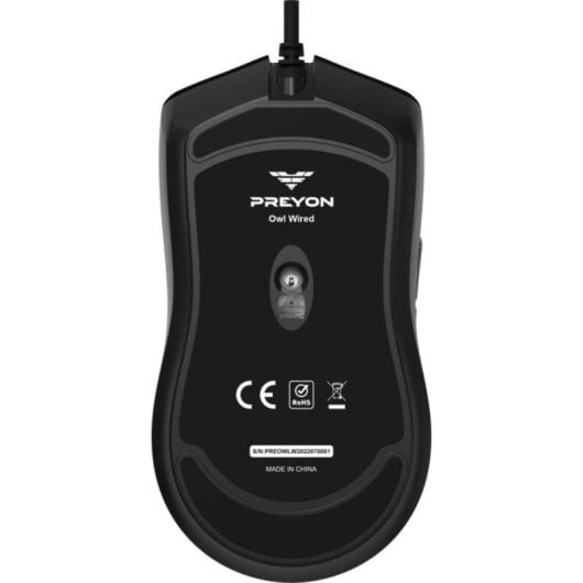 Ratón PREYON con cable 12400 DPI RGB 6 botones programables y sensor Pixart PAW 3327