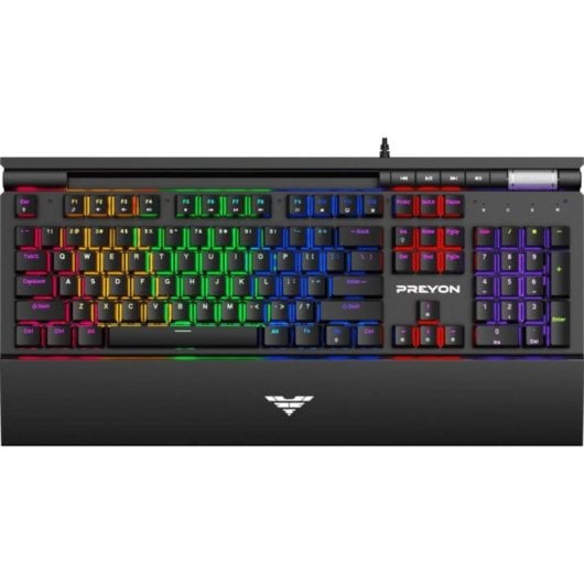Teclado mecánico PREYON Long Scratch Brown Layout ES RGB reposamuñecas magnético