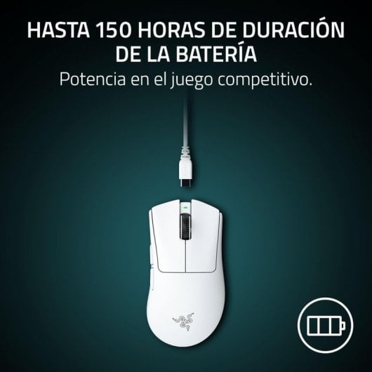 Mouse Razer DeathAdder V4 Pro cablato 19000 DPI Bianco RGB Gaming
