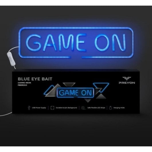 Iluminación LED Neón PREYON Blue Eye Bait 400x16x120mm USB Azul Game On Gaming
