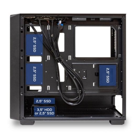 UNYKAch Revelat Caixa E-ATX Vidro Temperado USB-C 3.0 Preta/Madeira