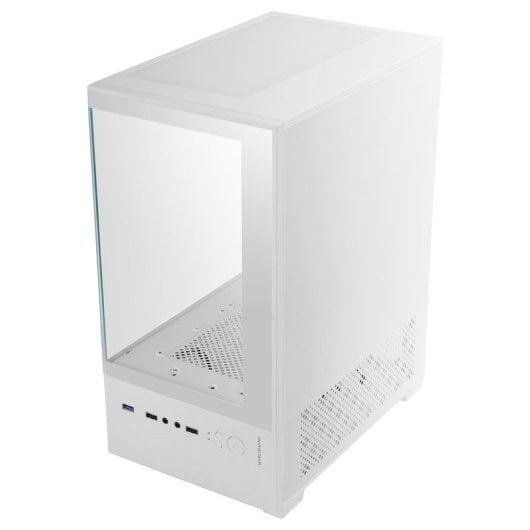 Mars Gaming MC-SE2 Caixa Micro-ATX com Vidro Temperado, Ventoinha FRGB 120mm e Câmara Dupla Branca