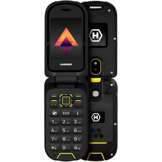 Hammer Bow 4G LTE IP68 Dual Pantalla Batería 1200mAh Negro 2,4" Compacto y Resistente