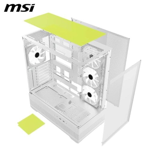 MSI MAG PANO 110R PZ WHITE Vidrio templado Midi Tower Blanco Compatible ATX/mATX/Mini-ATX