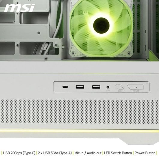 MSI MAG PANO 110R PZ WHITE Vidrio templado Midi Tower Blanco Compatible ATX/mATX/Mini-ATX