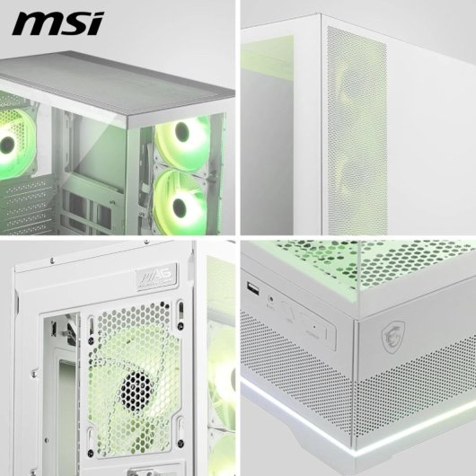 MSI MAG PANO 110R PZ WHITE Vidrio templado Midi Tower Blanco Compatible ATX/mATX/Mini-ATX