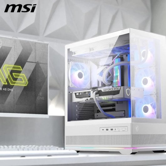 MSI MAG PANO 110R PZ WHITE Vidrio templado Midi Tower Blanco Compatible ATX/mATX/Mini-ATX
