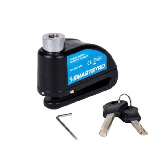 Candado disco antirrobo con alarma 100dB, 2 llaves, resistente a cortes y agua para patinetes y bicicletas