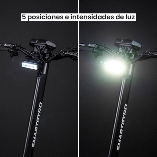 Foco Pro HD para Bicicleta y Scooter, 4 Modos de Luz, Antidestellos, USB, Resistente