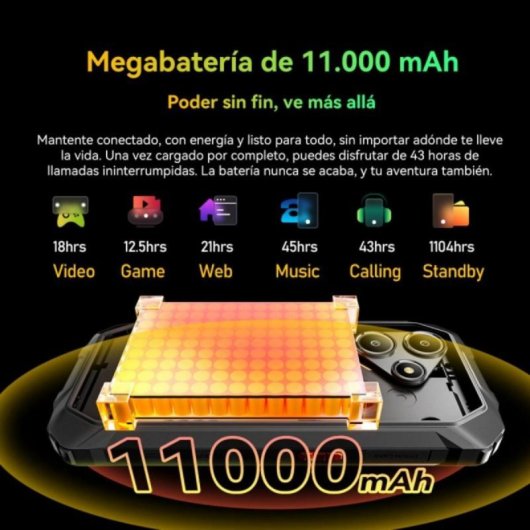 Smartphone OSCAL MARINE 2 11000mAh Octa-core 24GB RAM Étanche IP68/IP69K