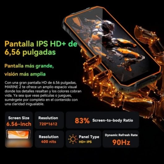 Smartphone OSCAL MARINE 2 11000mAh Octa-core 24GB RAM Étanche IP68/IP69K