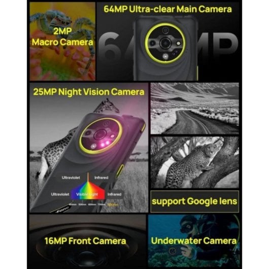 Smartphone robusto Ulefone Armor X31 Pro 5G 8 GB 256 GB Fotocamera Sony 64 MP Visione notturna Nero
