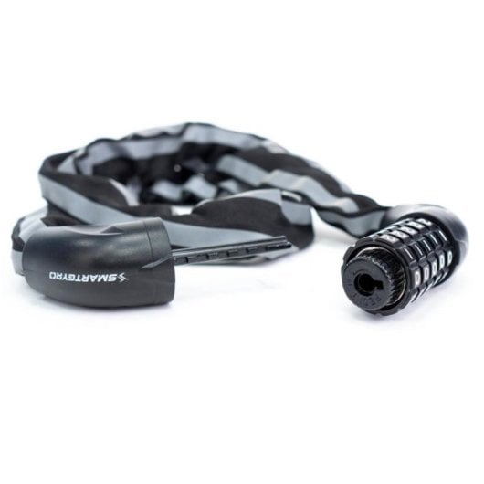 Candado cadena antirrobo con combinación de 5 dígitos, cable de acero recubierto de PVC para patinetes y bicicletas