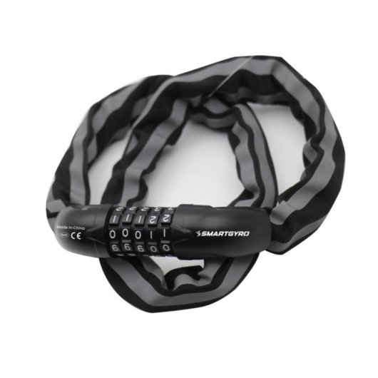 Candado cadena antirrobo con combinación de 5 dígitos, cable de acero recubierto de PVC para patinetes y bicicletas