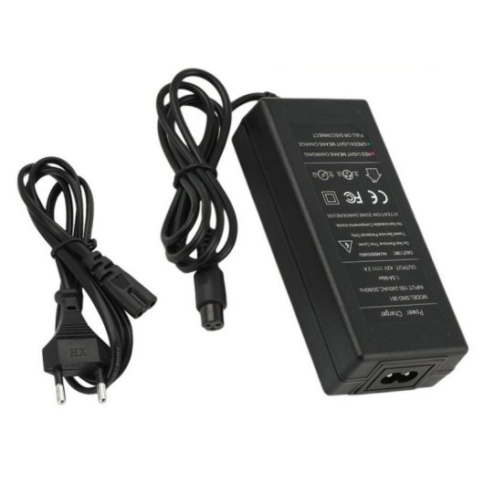 F10mobility Ladegerät für Elektroroller oder E-Bike, Ausgang 54,6 V Gx12, 3-polige Buchse, 8 mm, Stromversorgung