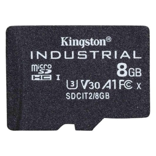 Kingston Industrial microSD 8GB UHS-I Class 3 V30 A1 Noir
