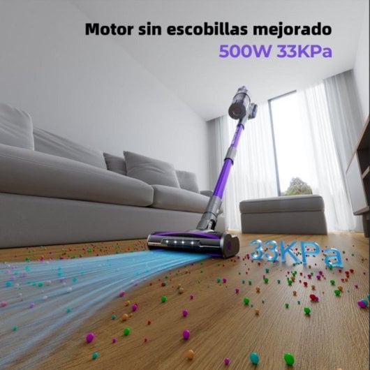 Aspiradora sin cable Redkey X18 500W 33000Pa Autonomía 65min Filtro ciclónico LED