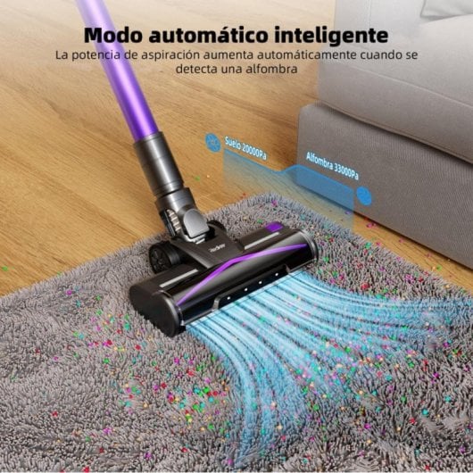 Aspiradora sin cable Redkey X18 500W 33000Pa Autonomía 65min Filtro ciclónico LED